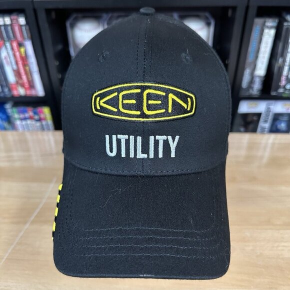 Keen Utility Hat Cap Black Yellow FlexFit S/M Small/Medium OSFM - Picture 1 of 5